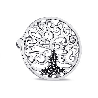 Срібна брошка з марказитами (арт. 7405/187мрк)