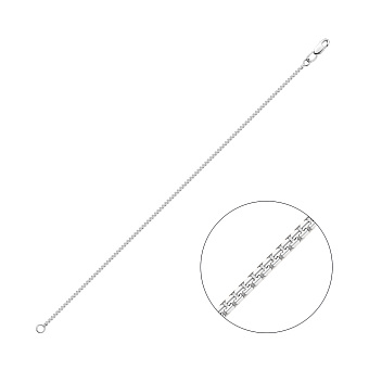 Браслет на ногу из белого золота плетения Венецианское (арт. ц314602бн)