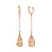 Сережки-подвески из красного золота (арт. 107257кб) – изображение 1