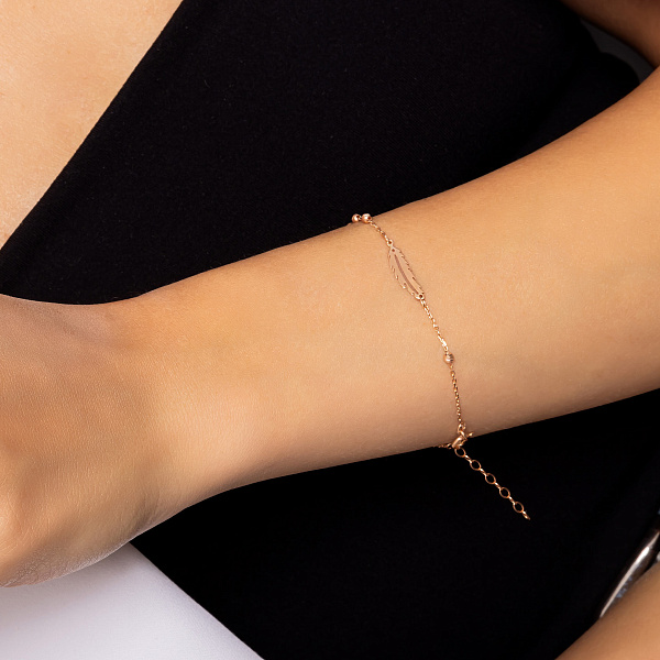 Золотой браслет без камней (арт. 326502) – изображение 3