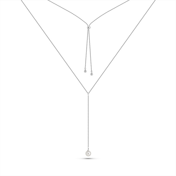 Кольє зі срібла з перлиною (арт. 7507/2159223-1жб) – зображення 2