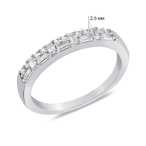 Кольцо из серебра с белыми фианитами (арт. 7501/7089) – изображение 2