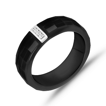 Кольцо из серебра и керамики (арт. 7501/1885949кмч)