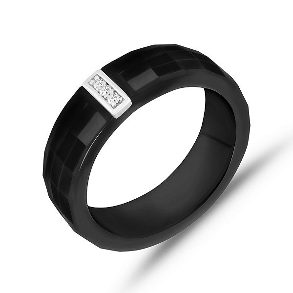 Кольцо из серебра и керамики (арт. 7501/1885949кмч) – изображение 1