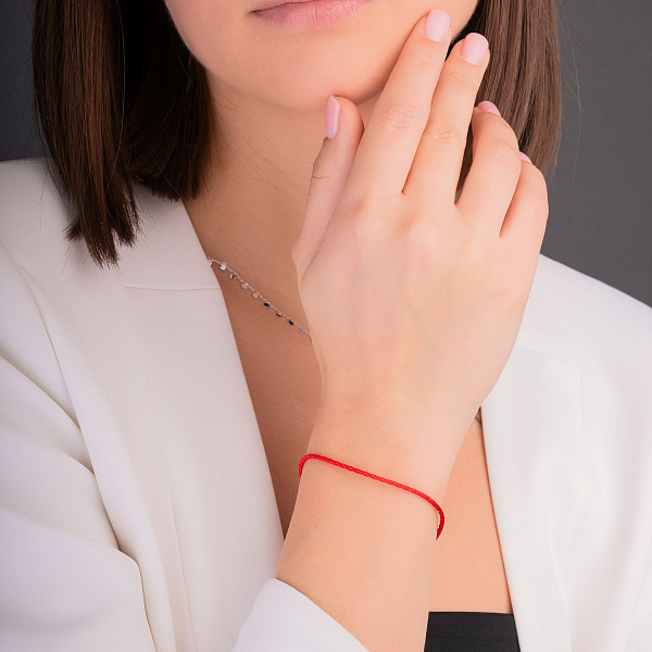 Браслет из шелковой нити с золотым замком (арт. 4106965101) – изображение 2