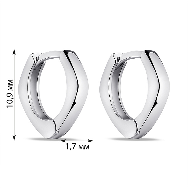 Серьги-кольца из серебра (арт. 7502/9487/10) – изображение 2