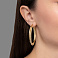 Серьги-кольца из желтого золота без камней (арт. 102054/50ж) – изображение 2