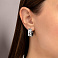 Серьги-кольца из белого золота Francelli (арт. 1091862/20б) – изображение 2