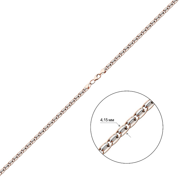 Золотое колье с декоративным плетением (арт. 351342кб) – изображение 3