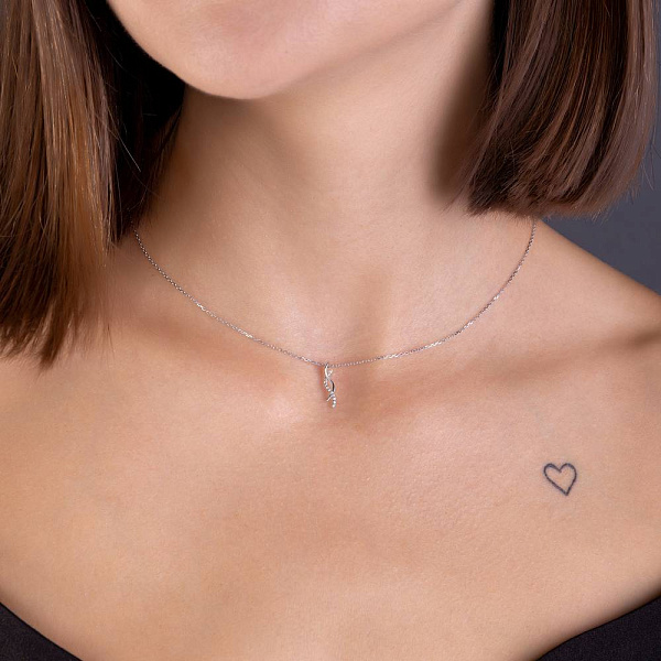 Золотое колье с бриллиантами (арт. Ц011428б) – изображение 3