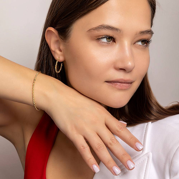 Золотой браслет Francelli без камней (арт. 326789ж) – изображение 4