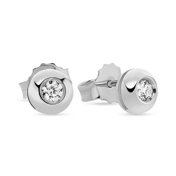 Золоті сережки пусети з діамантами (арт. С041027020б) – зображення 1