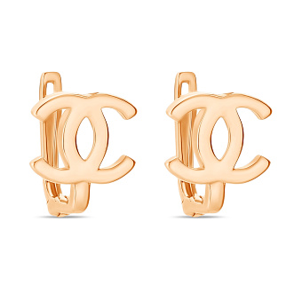 Серьги из красного золота (арт. 106849)