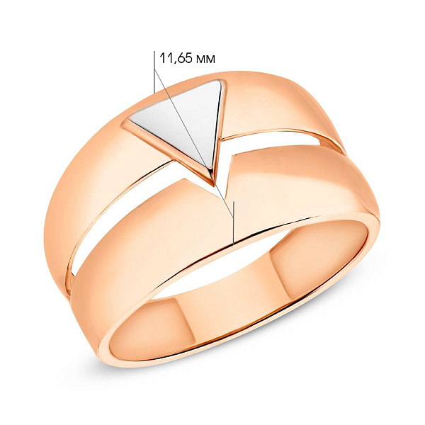 Кольцо из красного золота (арт. 155114кб) – изображение 2