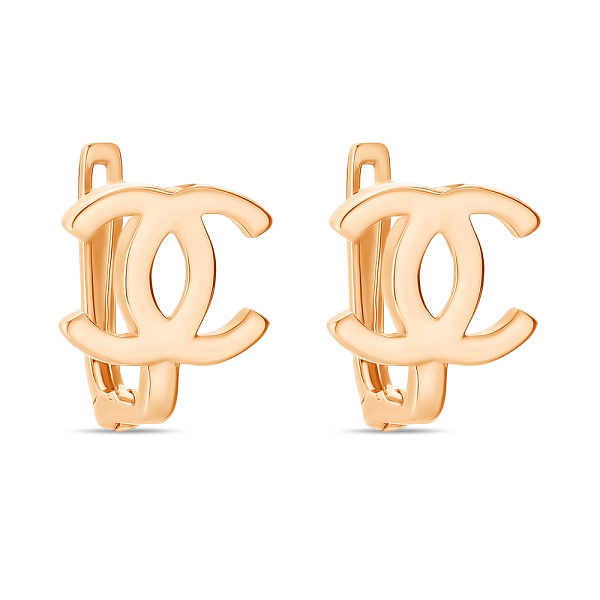 Серьги из красного золота (арт. 106849) – изображение 1