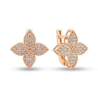 Золоті сережки з фіанітами (арт. 1091412/15)