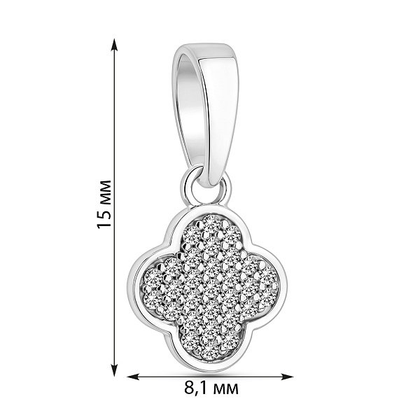 Золота підвіска з фіанітами (арт. 441238б) – зображення 2