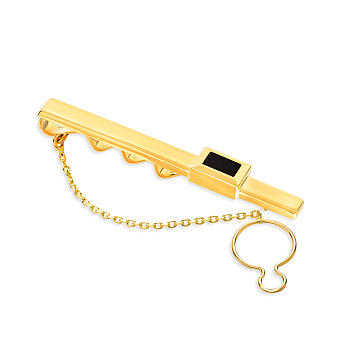 Золотой зажим для галстука с эмалью (арт. 200049жеч)