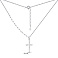 Серебряное колье Крестик без камней (арт. 7507/1960) – изображение 3