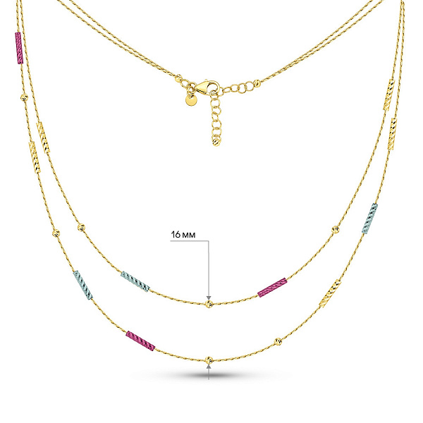 Золотое колье Francelli (арт. 352581жмлнг) – изображение 4