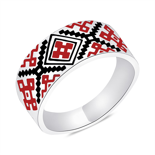 Серебряное кольцо с орнаметром (арт. 7501/0931екчкю) – изображение 1