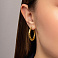 Золотые серьги-кольца без камней (арт. 1091901/30ж) – изображение 2