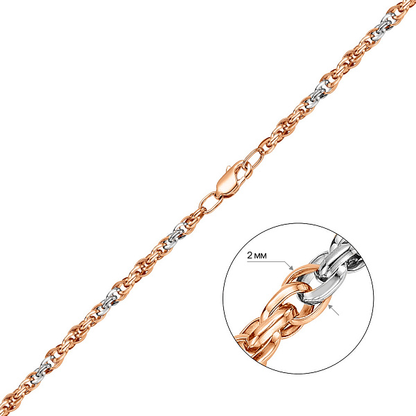 Золотий ланцюжок в плетінні Джгут фантазійний (арт. цр306193Д) – зображення 2