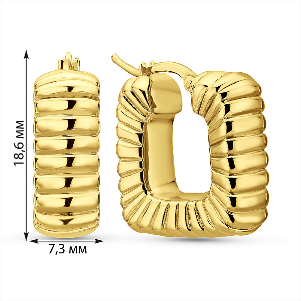 Золотые серьги Francelli (арт. е1091807/15ж) – изображение 4