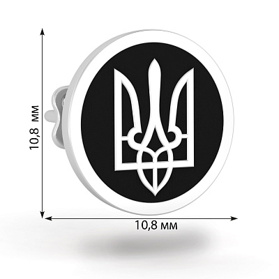 Золотой значок Герб Украины (арт. 361203беч)