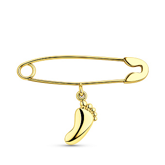 Фото Золотая булавка Ножка младенца (арт. 360033ж)