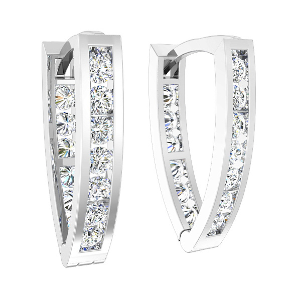 Детские золотые серьги с фианитами (арт. 110121б) – изображение 2