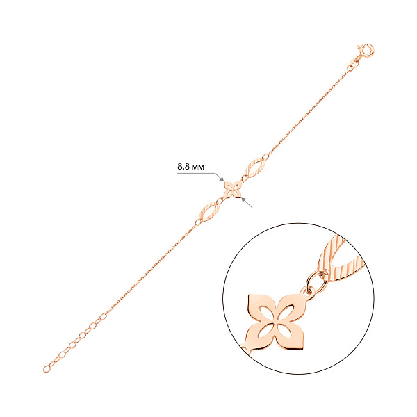 Браслет из красного золота (арт. 326700) – изображение 2