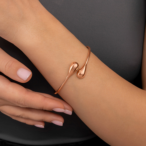 Жесткий браслет из красного золота (арт. 3261251) – изображение 2