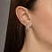Серебряные серьги-кольца с фианитами (арт. 7502/10092) – изображение 2