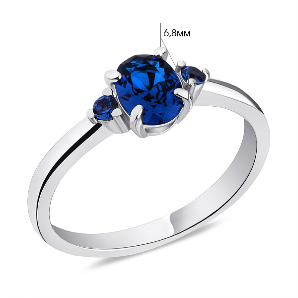Кольцо из серебра с синими альпинитами  (арт. 7501/1674ас) – изображение 2