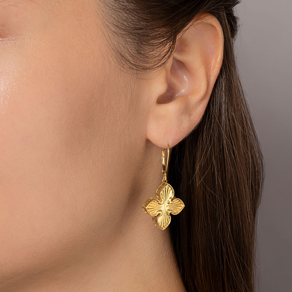 Сережки з жовтого золота (арт. 1091586/20ж) – зображення 2