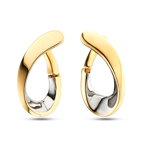 Золотые серьги без камней (арт. 110391ж) – изображение 1