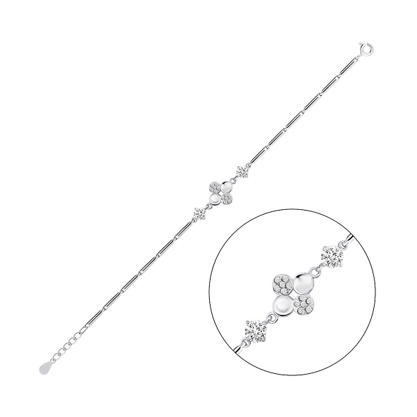 Серебряный браслет с фианитами (арт. 7509/5160) – изображение 1