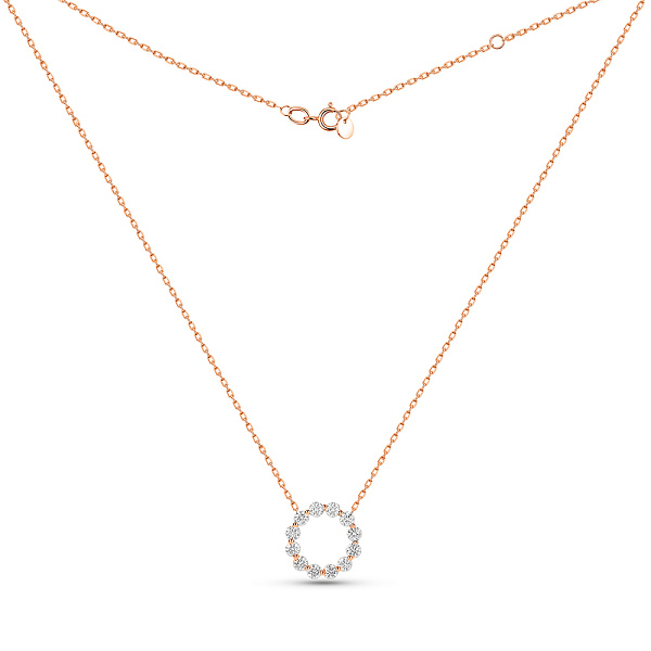 Золотое колье с бриллиантами (арт. Ц011538030) – изображение 2