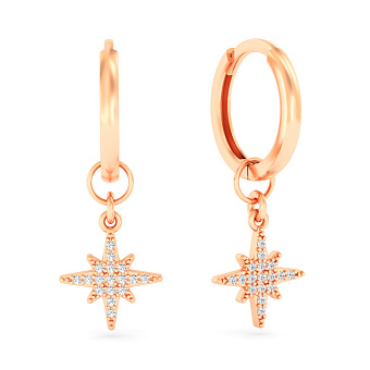 Золотые серьги с фианитами (арт. 110015)