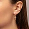 Золотые серьги с крестиками (арт. 1101098) – изображение 2