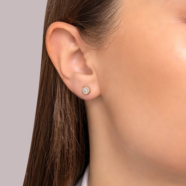 Серьги из красного золота с бриллиантами (арт. Т011664010) – изображение 2