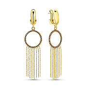 Длинные золотые серьги Francelli (арт. 1091353жкр)