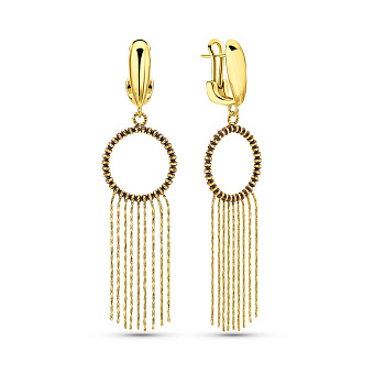 Фото Длинные золотые серьги Francelli (арт. 1091353жкр)