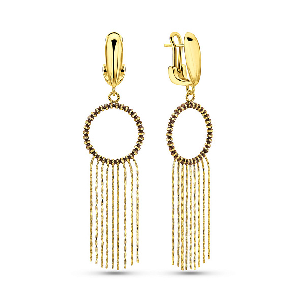 Длинные золотые серьги Francelli (арт. 1091353жкр) – изображение 1