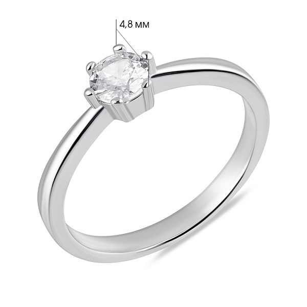 Кольцо из серебра с фианитом (арт. 7501/4297) – изображение 2