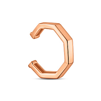 Одиночная серьга-каффа из золота (арт. 110851Я)