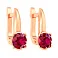 Дитячі золоті сережки з червоним фіанітом (арт. 110504к) – зображення 1