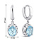 Серебряные серьги-конго с топазами (арт. 7502/2179245Пг) – изображение 2