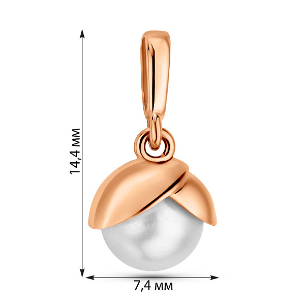 Золота підвіска з перлиною (арт. 3191008101) – зображення 3